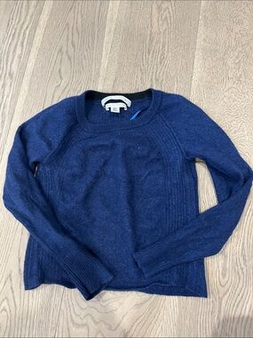 Cashmere Crewneck Knit Sweater - Navy
